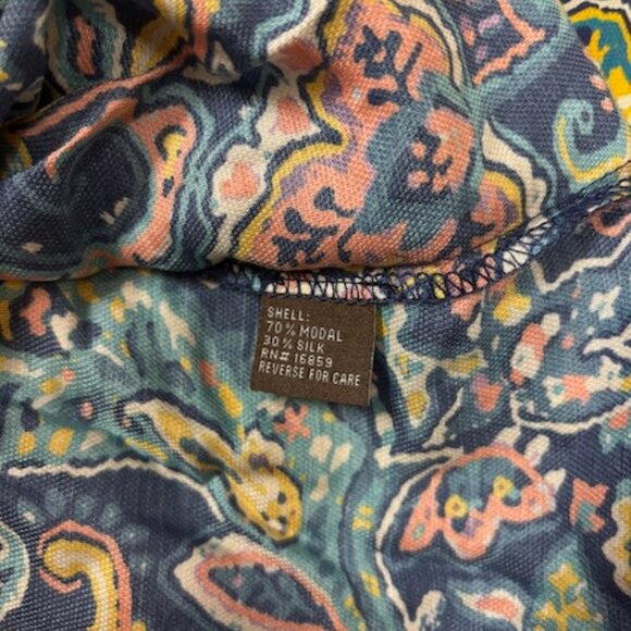 J. McLaughlin Womens Top Size S Modal Silk Floral Paisley Fairy Boho Peasant - Picture 9 of 11